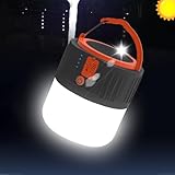 LED Camping Laterne Solar, ZVO USB und Solar Wiederaufladbare Laterne, 5 Modi...