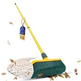 Novaliv Krallenbesen Set 40 cm Kunststoff mit Teleskopstiel gebogenen Borsten...