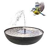 Solarbrunnen Set für draußen 45 cm Schale anthrazit - Schwimmende Solar...