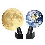 F Fityle Erde Mond Projektionslampe, USB Projektor Licht, 3D Mond Erde...