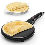 SNAILAR Crepes Maker, Elektrischer CrêpeMaker mit Griff, Antihaftbeschichtung,...