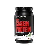 Body Attack 100% Casein Protein, Natural, 900g Eiweißpulver - reich an...