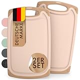 Blumtal Frühstücksbrettchen Kunststoff 25x15 cm im 2er Set - Brettchen...