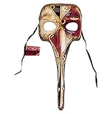 Handgefertigte venezianische Maske Lange Nase Ballmaske Karnival Fasching Herren...