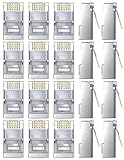GeekerChip CAT 6 STP RJ45 Crimpstecker[20 Stücke],Crimpstecker CAT 6 / CAT 5e...