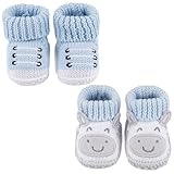 LACOFIA 2 Paare Neugeborene Gestrickt Babyschuhe Weiche Baby Jungen Mädchen...