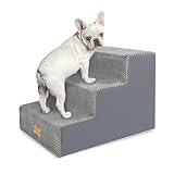Nepfaivy Hundetreppe für Kleine Hunde 3-Stufig, Hundetreppe Hunderampe für...