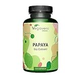 Bio Papaya Kapseln Vegavero® | Hochdosiert: 1400 mg Extrakt | 120 Stück | 100%...