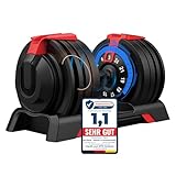 DH FitLife 24kg verstellbare Hanteln 3 bis 24 KG mit 12 Gewichtsstufen,...