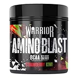 Warrior Amino Blast BCAA-Pulver 270 g (Erdbeer-Kiwi) – Aminosäuren-Supplement...