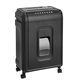 Amazon Basics Aktenvernichter mit Mikroschnitt, 7-8 Blätter, Schwarz