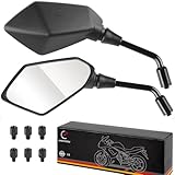 Evermotor Universal Motorrad Rückspiegel Spiegel E-Geprüft 2x M10...