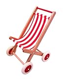 Holz-Wenzel 350009 - Puppenbuggy Maja aus Buchenholz, ca. 40 x 34 x 60 cm, mit 4...