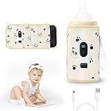 Flaschenwärmer Baby Unterwegs Tragbarer USB Fläschchenwärmer,Milchwärmer mit...