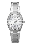 Fossil Damen Serena Quarz-Edelstahl-Dreizeigeruhr, Farbe: Silver Glitz (Modell:...