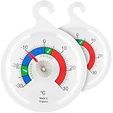 Doppelpack Kühlschrankthermometer Zifferblatt Kühlschrank Thermometer, 65 mm...
