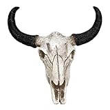 LXLUOO Kuh Schädel Wandbehang, Schädel Wandbehang, Harz Longhorn Kuh Schädel,...