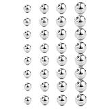 Gojewen 32stk Piercing Kugeln 1,6mm Silber Ersatzkugel Schraubkugel 3/4/5/6mm...