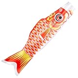 GORGECRAFT 46.5 Zoll Koi Fisch Windsack Orange Rote Karpfenflagge Luftschlangen...