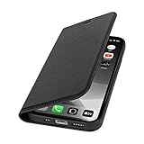 WIIUKA Hülle für iPhone 14, Leder aus Deutschland, mit Kartenfach, extra...