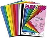 PLAY-CUT Fotokarton A4 Set (300g/m2) | 50 Bogen Din A4 Foto Karton Bunt mit 10...