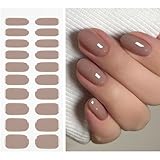 JMEOWIO Nagelfolie Kaffee Gel Nagelfolien Selbstklebend Nail Sticker Uv Härtend...