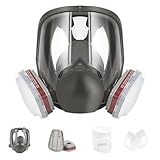 Keamung Atemschutzmaske Wiederverwendbar, Vollschutzmaske Staubmaske mit 6001...
