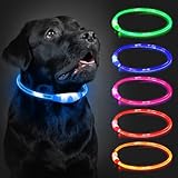Leuchthalsband Hund Aufladbar, LED Hundehalsband Leuchtend wasserdicht mit 3...