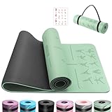 OUTDOUSE Yoga Matte, TPE Yogamatte Rutschfest Hautfreundliche Gymnastikmatte mit...