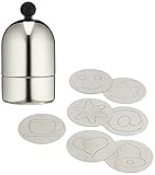 Paderno Kakaostreuer, Dekorierstreuer 7 Stück, mit 7 Schablonen, für Heiße...