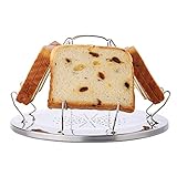 SEIYOGDS Toaster aus Edelstahl für 4 Schreiben Brot, Toastablett Toastregal...