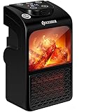 KESSER® Steckdosen Heizlüfter Energiesparend Mini mit Kaminfeuereffekt...