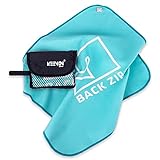 back zip KEENON Sports Microfaser-Handtuch inklusive Netztasche – kompatibel...