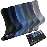 Niorasen Socken Herren Damen,6 Paar Bambus Business Socken mit Geschenkbox,...