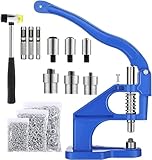 Topsky Multifunktionales Ösenpresse Handpresse Set mit Hammer: 3 Stempelsätze...