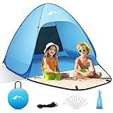 Purebox Pop Up Strandmuschel, tragbares Strandzelt - UV-Schutz 50+, 1-3...