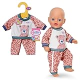 BABY born Jogginganzug mit Dschungelmotiv zum Aufklappen, Sweatshirt & Leo-Hose...
