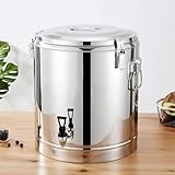 Suppentopf mit Zapfhahn - Suppentopf aus Edelstahl, mit Wasserhahn, verdicktem...