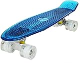 WeSkate 55cm Skateboard Complete Crystal 22' Cruiser Ywhb-35 Deck in Blau mit...