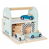 Tragbare Auto-Rennbahn mit Personalisierung I aus Holz I 22 x 15 x 20 cm I...