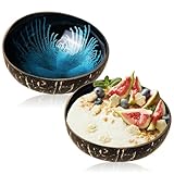 2 Stück Kokosnuss Schale, Kokosnuss Deko Schale, Coconut Bowl, Kokosnussschale,...