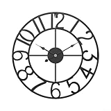 HpLive 34cm/40cm Vintage Metall Wanduhr für Außen - Wetterfeste Dekorative Uhr...