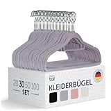 Blumtal Kleiderbügel 30 Stück - Kleiderbügel Samt 360° drehbar und belastbar...