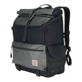 Carhartt Nylon-Rolltop, strapazierfähiger, wasserabweisender Rucksack, Schwarz,...