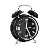 Vegena Doppelglockenwecker mit Nachtlicht, Retro Wecker Analog Quarzlaufwerk...