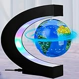 XUBX C-Form Magnetisch Schwebender Globus mit LED-Licht, Magnetische Schweben...