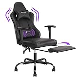 Gaming Stuhl mit Fußstützen Gaming Stuhl Ergonomisch Massage Computerstuhl...