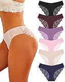 ALL OF ME 6er Pack Seamless Unterwäsche Damen Slip Nahtlos Spitzen Slips Frauen...