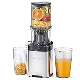 AMZCHEF Entsafter Slow Juicer – 115MM Einfüllöffnung für Ganze Gemüse und...