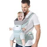 IULONEE Neugeborene Babytrage Baby Carrier Ergonomisch Babytrage mit Hüftsitz...